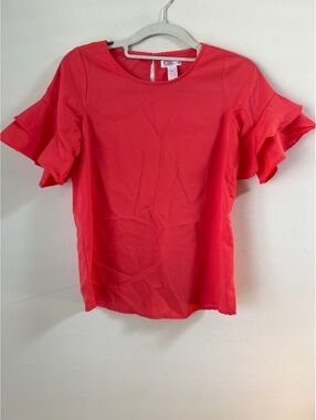 Japna Kids Girls' Red Ruffle Sleeve Blouse Size 14